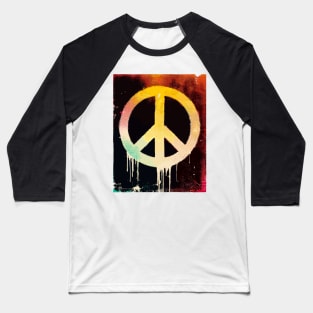 Street art pop art peace sign graffiti Baseball T-Shirt